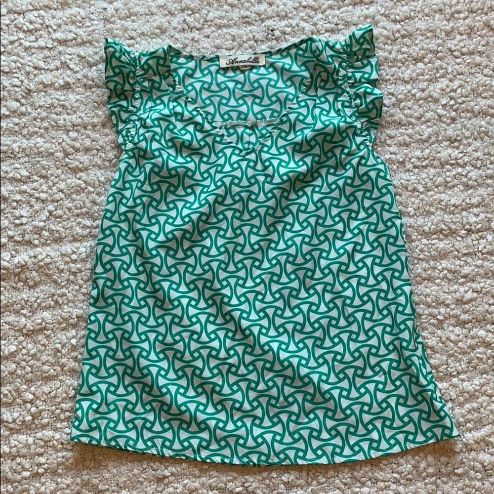 Green Sleeveless Blouse